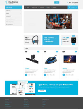 opencart外贸商城模板数码类796